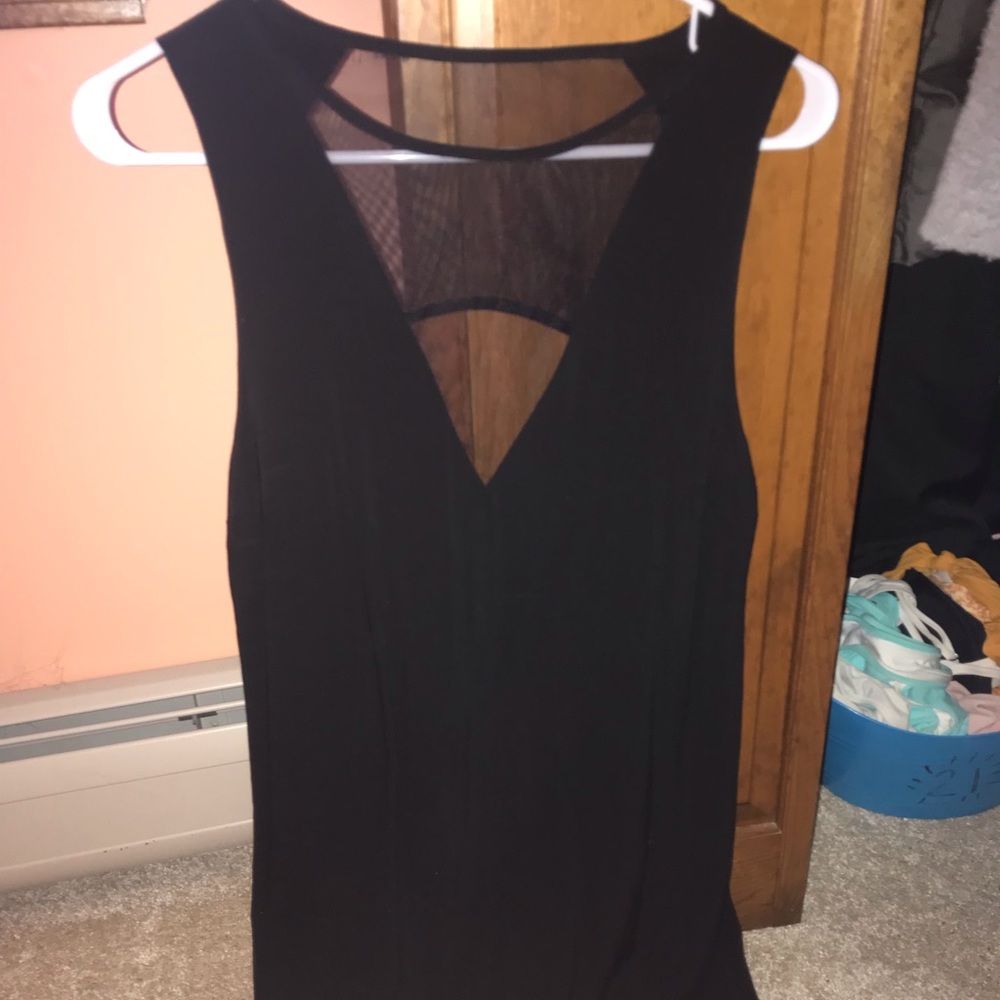 UO black formal mini dress